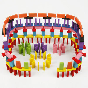 Colorful Domino Blocks Wooden Toys (120 PCs)