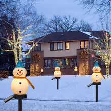 Load image into Gallery viewer, Waterproof Solar Snowman Lamp