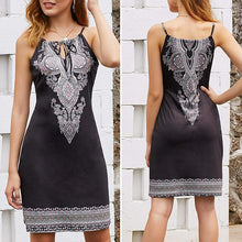 Load image into Gallery viewer, Womens Casual Print Sleeveless Short Sundress