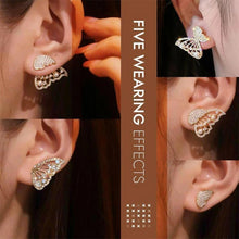 Load image into Gallery viewer, Butterfly Earrings With Pearls And Diamonds