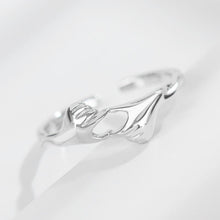 Load image into Gallery viewer, Silver Heart Ring-Hands Ring