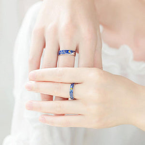 Starry Sky Couple Rings