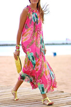 Load image into Gallery viewer, Bohemia Halter Neck Floral Print Vacation Maxi Dress