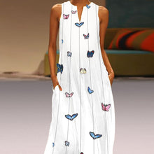 Load image into Gallery viewer, New Butterfly Printed Maxi Shift Dress.MC