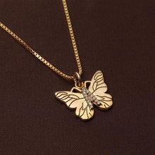 Load image into Gallery viewer, Butterfly Initial &quot;A&quot; Necklace