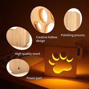 House Decor LED Wooden Lamp