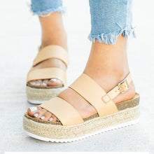 Load image into Gallery viewer, Platform Buckle Sandals