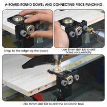 Load image into Gallery viewer, 3 in 1 Adjustable Woodworking Drilling Locator Puncher Tools