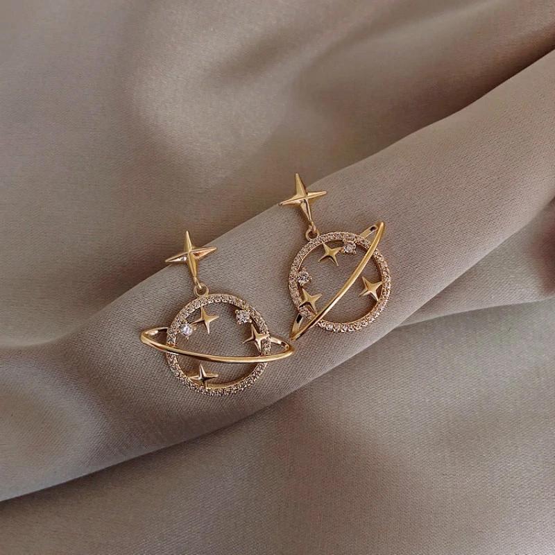 Saturn Gold Earrings