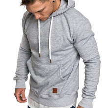 Load image into Gallery viewer, Loose Plain Lace Up Pullover Men&#39;s Hoodie with Pocket