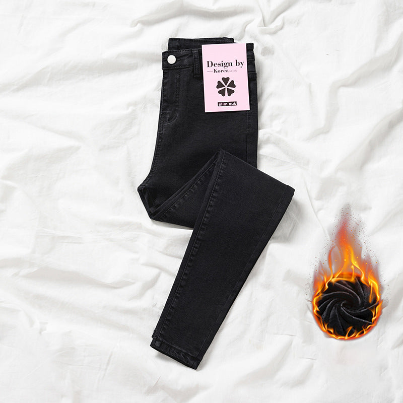 Thermal Fleece Denim Jeggings