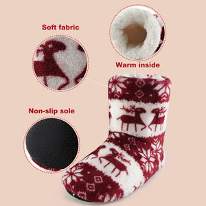 Christmas Fleece Indoor Boots