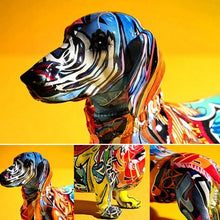 Load image into Gallery viewer, Nordic Painted Dachshund Statue