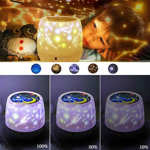 Multifunctional LED Night Light Star Projector Lamp, 5 Sets of Film