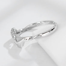 Load image into Gallery viewer, Silver Heart Ring-Hands Ring