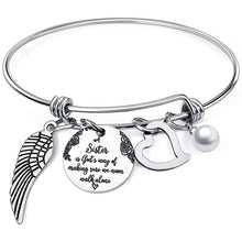 Load image into Gallery viewer, Sister Bracelets Expandable Charm Bangles Christmas Birthday Gifts for Sister Friends