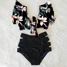 Load image into Gallery viewer, Ruffled bikini split swimsuit