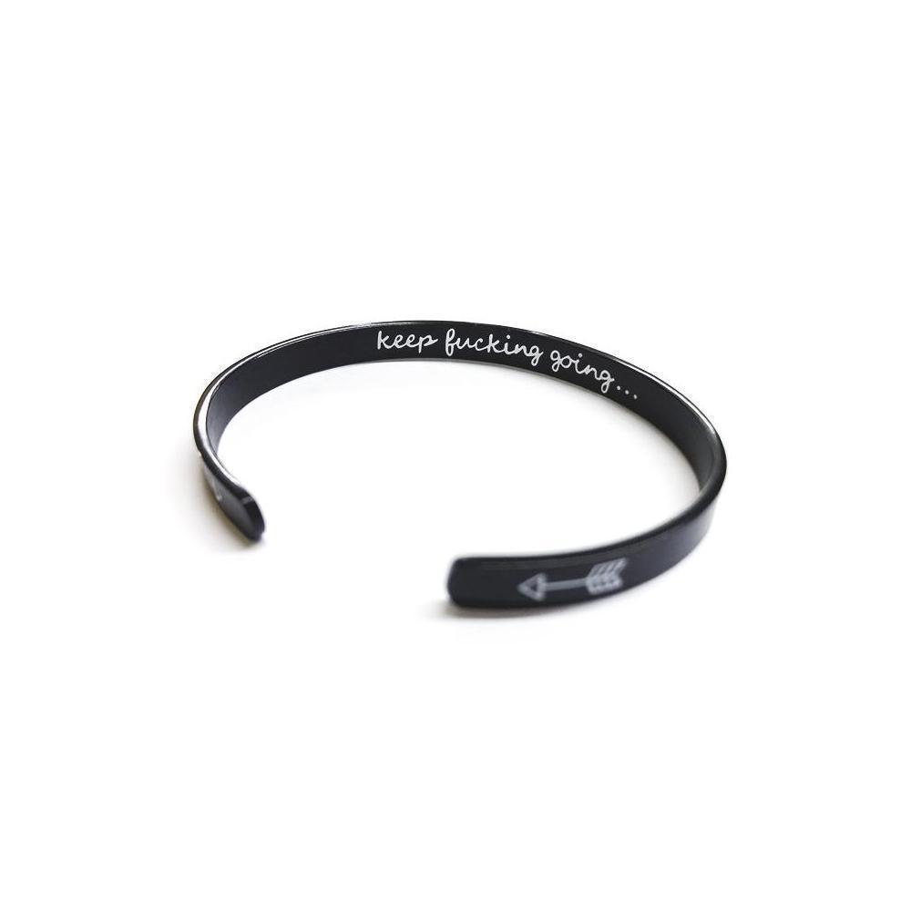 Inner Engraved Inspirational Cuff Bracelet Bangle