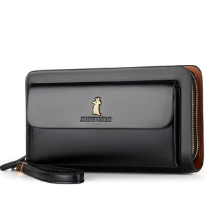 Double Zipper Clutch Wallet for Men