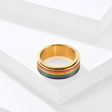 Load image into Gallery viewer, Titanium Rainbow Ring