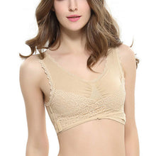 Load image into Gallery viewer, Wireless Front Cross Buckle Lace Lift Bra