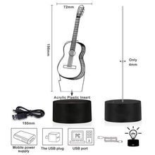 Load image into Gallery viewer, 3D  guitar lamp 7 Color Changing Night Light