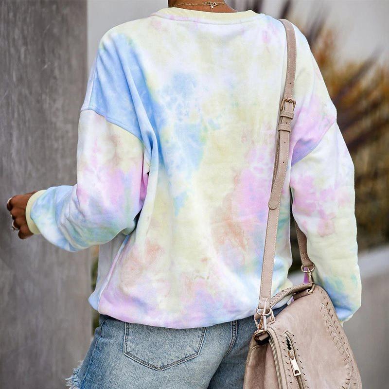 Tie-dye Crew Neck Long Sleeve T-Shirt