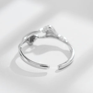 Silver Heart Ring-Hands Ring