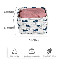 Load image into Gallery viewer, Folding Cotton Fabric Storage Basket