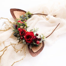 Load image into Gallery viewer, Christmas Flower Deer Headband