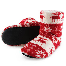 Load image into Gallery viewer, Christmas Fleece Indoor Boots