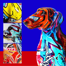 Load image into Gallery viewer, Nordic Painted Dachshund Statue