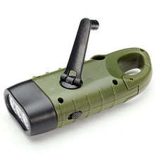 Load image into Gallery viewer, Hand Crank Solar Powered Flashlight