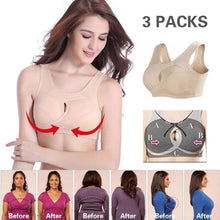 Load image into Gallery viewer, Women Anti-Sagging Cotton Sports Bra, 3 packs