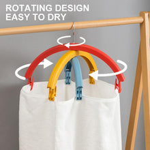 Load image into Gallery viewer, Three-Tier Rainbow Swivel Coat Hanger