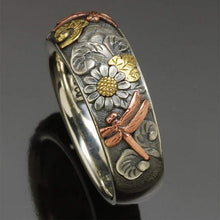 Load image into Gallery viewer, Sunflower Dragonfly Ring