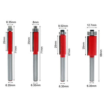 Load image into Gallery viewer, 1/4‘’ Shank Flush Trim Router Bits