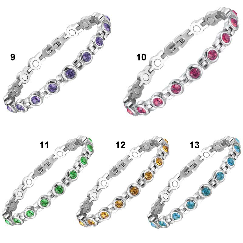 Titanium steel rhinestone bracelet