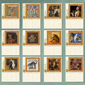 Weird Medieval Cats Calendar 2024