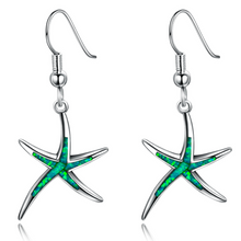 Load image into Gallery viewer, Starfish Earrings with Hoops