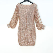 Load image into Gallery viewer, Slit Sleeve Sequin Party Dress