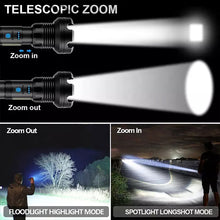 Load image into Gallery viewer, LED Rechargeable Tactical Laser Flashlight