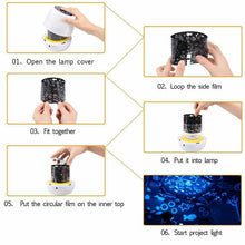 Load image into Gallery viewer, Multifunctional LED Night Light Star Projector Lamp, 5 Sets of Film