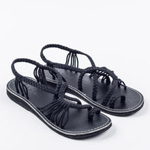 Load image into Gallery viewer, Palm Leaf Flat Sandals for Women, 1 Pair