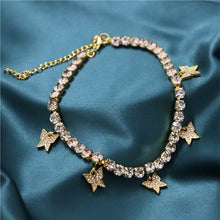 Load image into Gallery viewer, Rhinestone Butterfly Choker