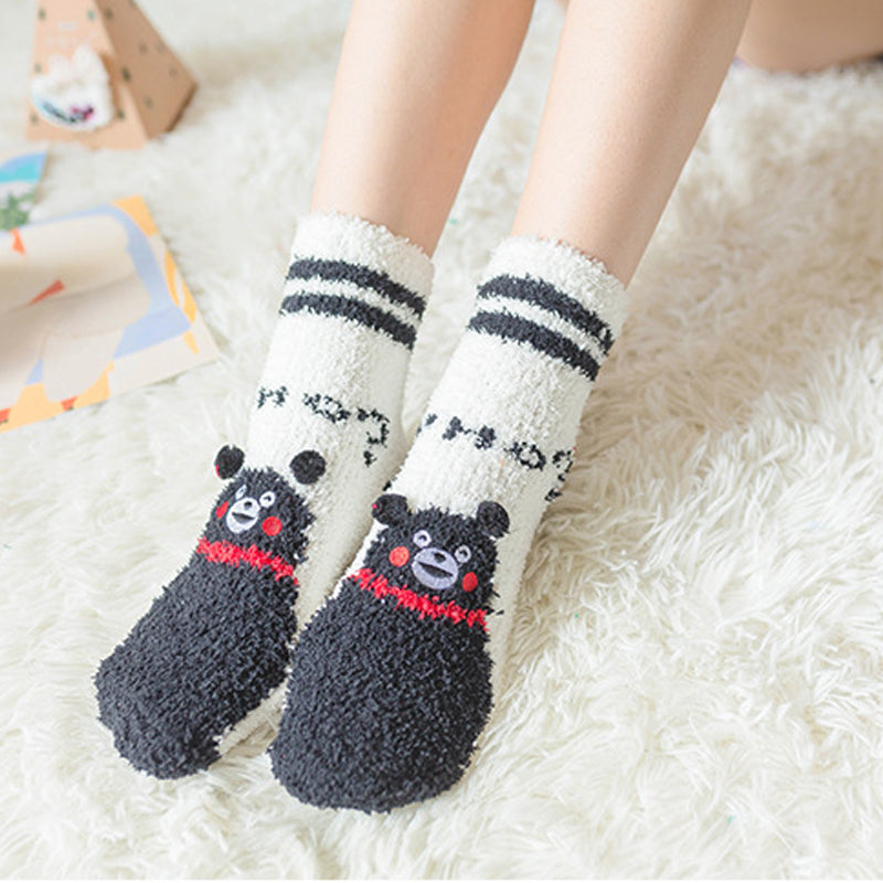 Christmas Gift Box - Cute Plush Socks（4 pairs）