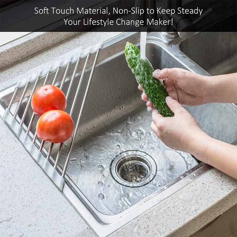 Triangle Roll Up Dish Drying Rack