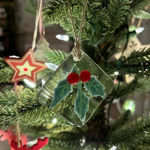 Load image into Gallery viewer, Fused Glass Christmas Tree Decoration