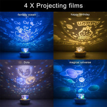 Load image into Gallery viewer, Multifunctional LED Night Light Star Projector Lamp, 5 Sets of Film