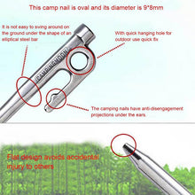 Load image into Gallery viewer, Stainless steel Camping Tent Pegs